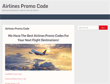 Tablet Screenshot of airlinespromocode.com